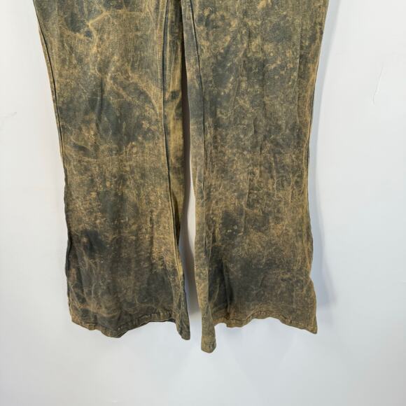 Earthbound bleach dye green flare pants - Picture 4 of 5